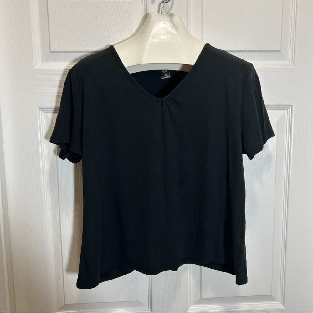 2000s Project Black Short Sleeve V-Neck Tee
